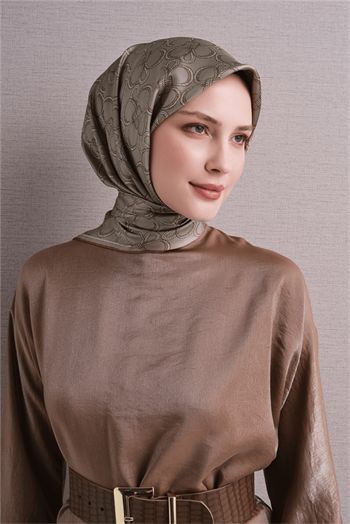 Armine İpek Eşarp 2027 Kış - 9638-04 Açık Bej Twill