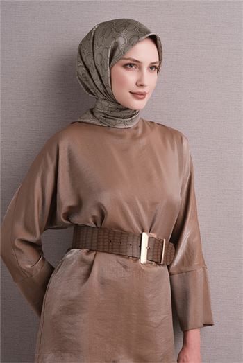 Armine İpek Eşarp 2027 Kış - 9638-04 Açık Bej Twill
