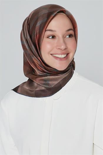 Armine İpek Eşarp Nostalji - 8210-03 Kahve Twill