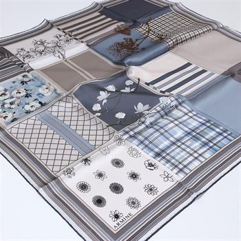 Armine İpek Eşarp Nostalji - 8303-02 İndigo Twill