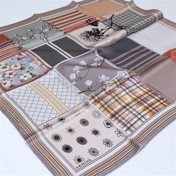 Armine İpek Eşarp Nostalji - 8303-36 Bakır Twill