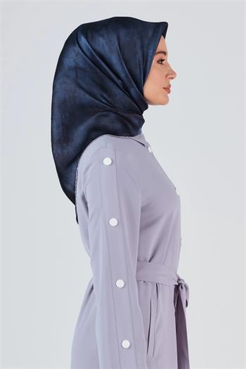 Armine İpek Eşarp Nostalji - 8333-82 Koyu Mavi Twill