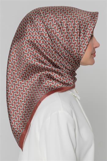Armine İpek Eşarp Nostalji - 8401-37 Bakır Twill