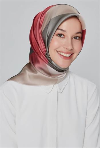 Armine İpek Eşarp Nostalji - 8424-34 Gül Kurusu Twill