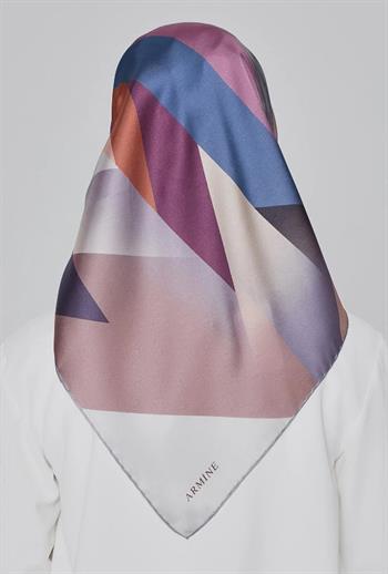 Armine İpek Eşarp Nostalji - 8424-35 Mor Twill