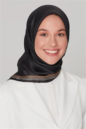Armine İpek Eşarp Nostalji - 8432-31 Siyah Twill