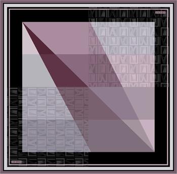 Armine İpek Eşarp Nostalji - 8516-02 Siyah Mor Sura