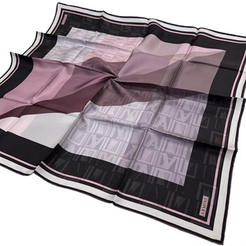 Armine İpek Eşarp Nostalji - 8516-02 Siyah Mor Twill