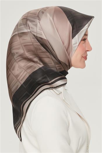 Armine İpek Eşarp Nostalji - 8516-03 Siyah Taş Sura