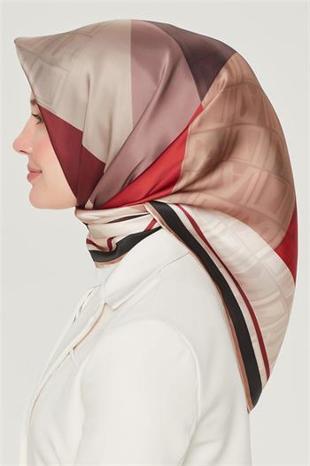 Armine İpek Eşarp Nostalji - 8516-30 Koyu Bordo Twill