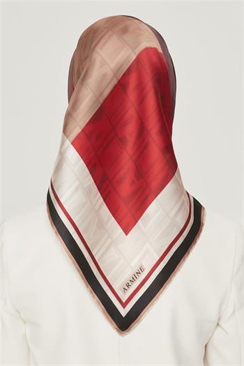 Armine İpek Eşarp Nostalji - 8516-30 Koyu Bordo Twill