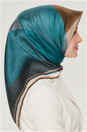 Armine İpek Eşarp Nostalji - 8516-83 Petrol Yeşili Twill