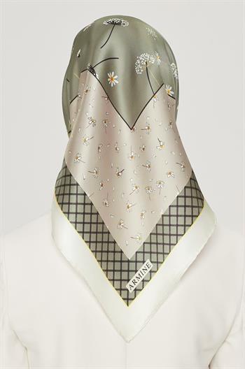 Armine İpek Eşarp Nostalji - 8517-36 Yeşil Twill