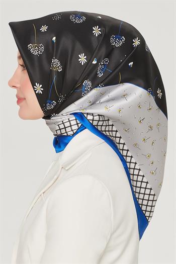 Armine İpek Eşarp Nostalji - 8517-83 Saks Mavi Twill