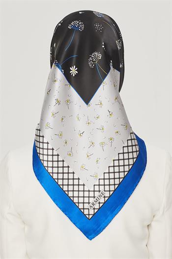 Armine İpek Eşarp Nostalji - 8517-83 Saks Mavi Twill