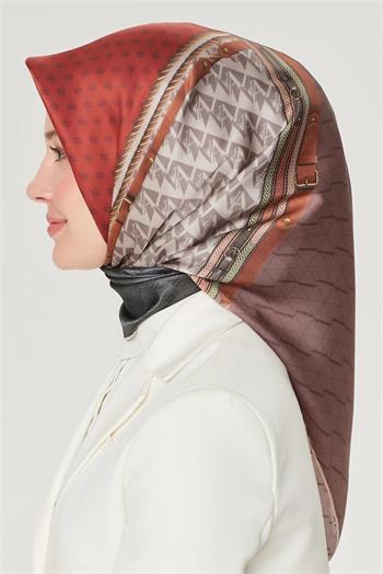Armine İpek Eşarp Nostalji - 8519-30 Bakır Twill