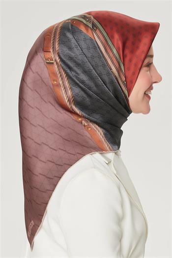 Armine İpek Eşarp Nostalji - 8519-30 Bakır Twill