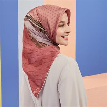 Armine İpek Eşarp Nostalji - 8519-33 Soğan Kabuğu Twill