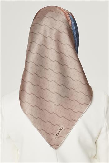 Armine İpek Eşarp Nostalji - 8519-83 Kot Mavi Twill