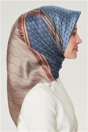 Armine İpek Eşarp Nostalji - 8519-83 Kot Mavi Twill