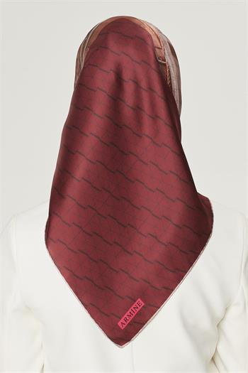 Armine İpek Eşarp Nostalji - 8519-84 Bordo Vizon Twill