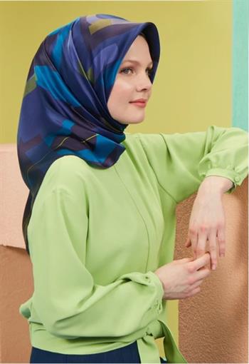 Armine İpek Eşarp Nostalji - 8526-09 Lacivert Twill