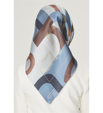 Armine İpek Eşarp Nostalji - 8526-37 Açık Mavi Twill