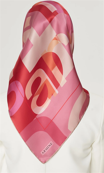 Armine İpek Eşarp Nostalji - 8526-84 Pembe Twill