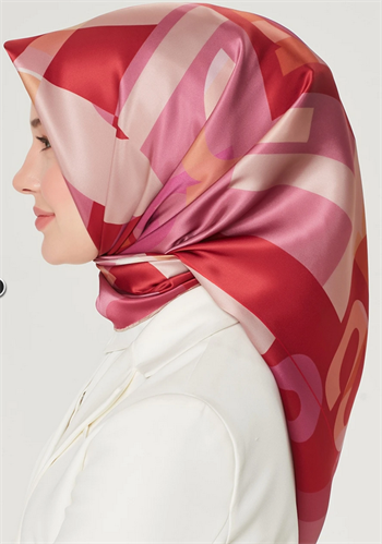 Armine İpek Eşarp Nostalji - 8526-84 Pembe Twill