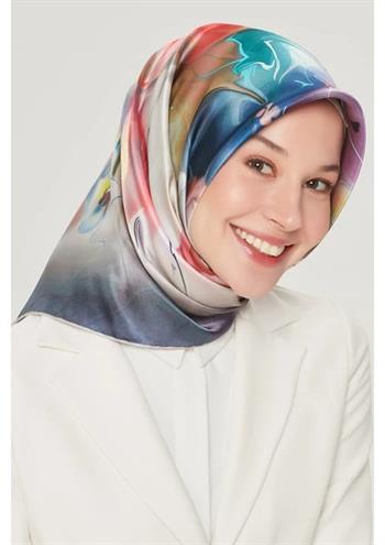 Armine İpek Eşarp Nostalji - 8527-01 Mor Twill