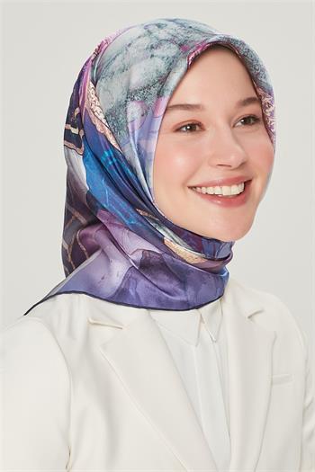 Armine İpek Eşarp Nostalji - 8540-09 Mor Sura