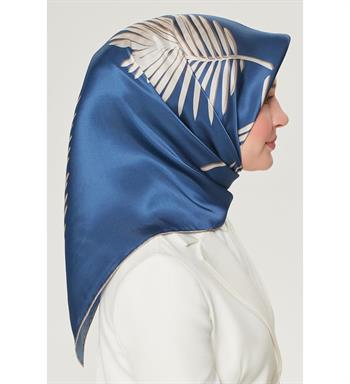 Armine İpek Eşarp Nostalji - 8548-83 Kot Mavi Twill