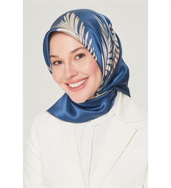 Armine İpek Eşarp Nostalji - 8548-83 Kot Mavi Twill