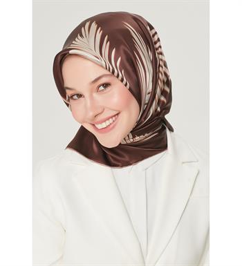 Armine İpek Eşarp Nostalji - 8548-84 Acı Kahve Twill