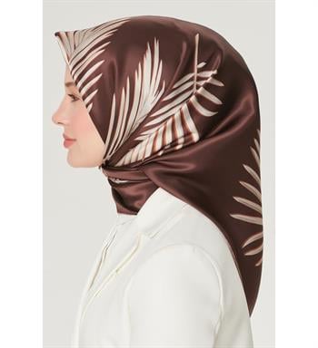 Armine İpek Eşarp Nostalji - 8548-84 Acı Kahve Twill