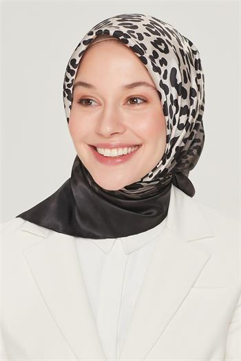 Armine İpek Eşarp Nostalji - 8550-41 Siyah Krem Sura