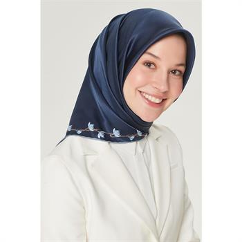 Armine İpek Eşarp Nostalji - 8553-80 Lacivert Sura