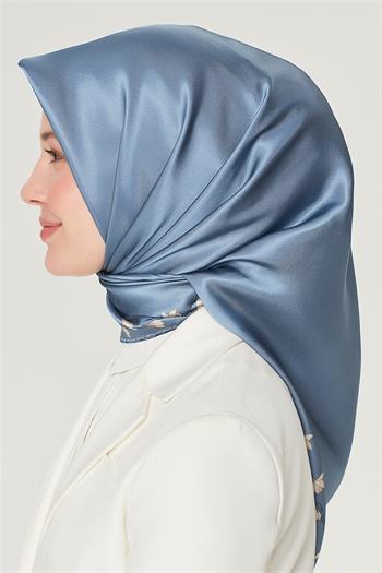 Armine İpek Eşarp Nostalji - 8553-82 Bebe Mavi Twill