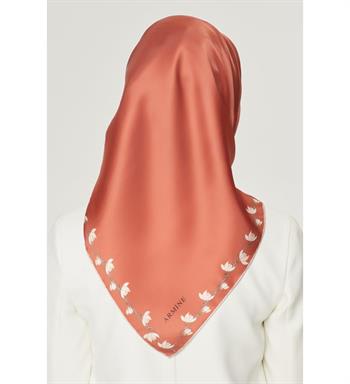 Armine İpek Eşarp Nostalji - 8553-84 Kiremit Twill