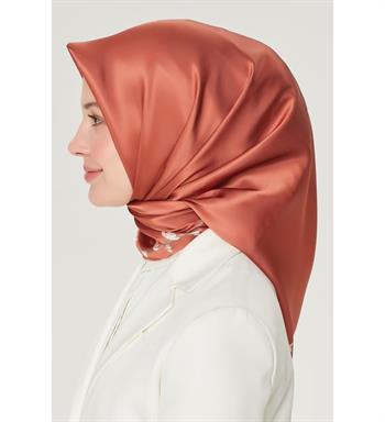 Armine İpek Eşarp Nostalji - 8553-84 Kiremit Twill
