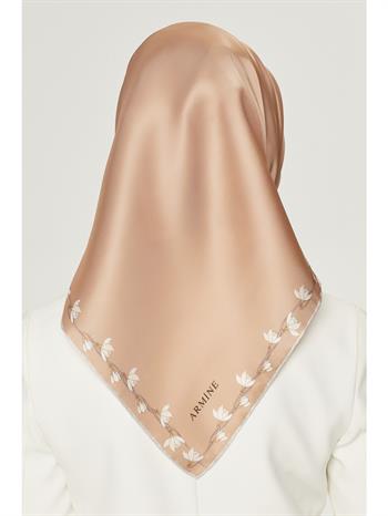 Armine İpek Eşarp Nostalji - 8553-88 Gold Twill