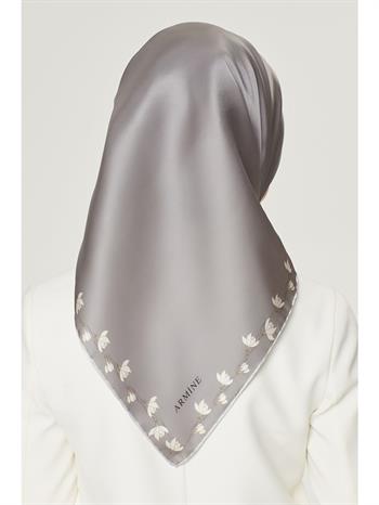 Armine İpek Eşarp Nostalji - 8553-89 Gri Twill