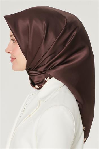 Armine İpek Eşarp Nostalji - 8553-91 Acı Kahve Twill