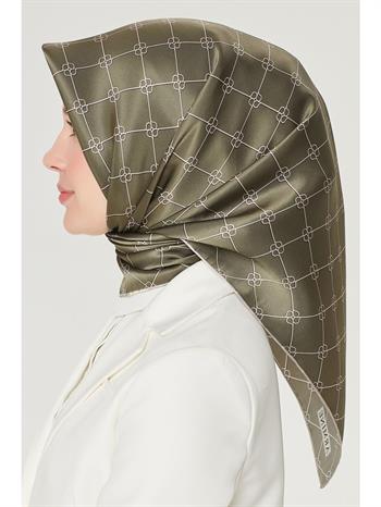 Armine İpek Eşarp Nostalji - 8555-07 Haki Twill