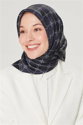 Armine İpek Eşarp Nostalji - 8555-15 Lacivert Twill