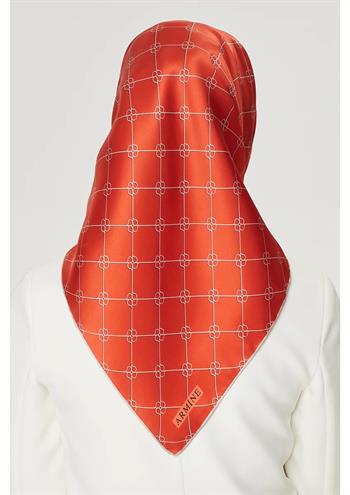 Armine İpek Eşarp Nostalji - 8555-18 Kiremit Twill