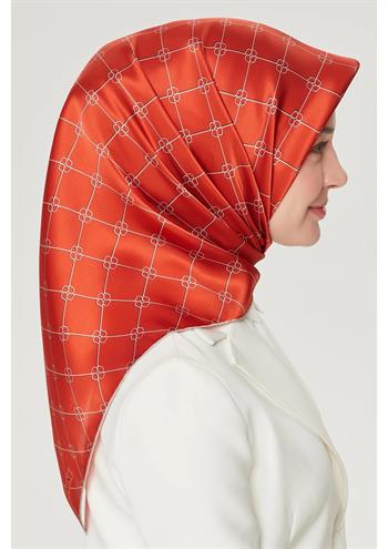 Armine İpek Eşarp Nostalji - 8555-18 Kiremit Twill