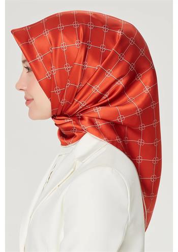 Armine İpek Eşarp Nostalji - 8555-18 Kiremit Twill