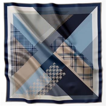 Armine İpek Eşarp Nostalji - 8620-01 Vizon Lacivert Twill