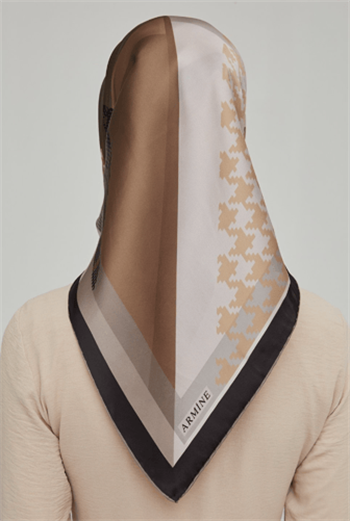 Armine İpek Eşarp Nostalji - 8620-08 Vizon Twill